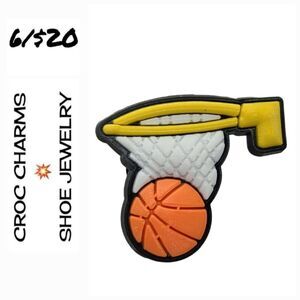 6/$20 Basketball 🏀 Hoops Croc Charm Shoe Jewelry Sports Ball Jibbitz Bogg Bag